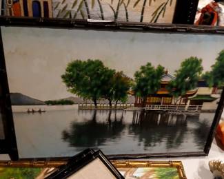 Japanese Pagoda weaving on silk