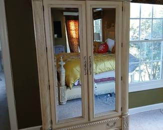 Horchow armoire mirrored doors