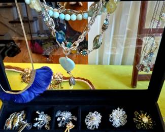 earrings, pins, brooches