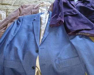 mens' jackets, suits, separates