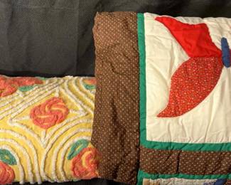 Two 2 Handcrafted Vintage Quilts