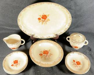 Sears Riebuck Oven Proof Empress China Platter, Sugar Creamer, And More