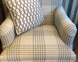Upholstered Arm Chair Adjustable Reading Lamp Chair Pillow