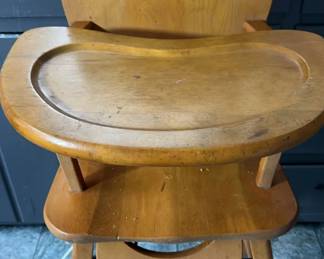 Bambi Vintage Wooden Baby High Chair