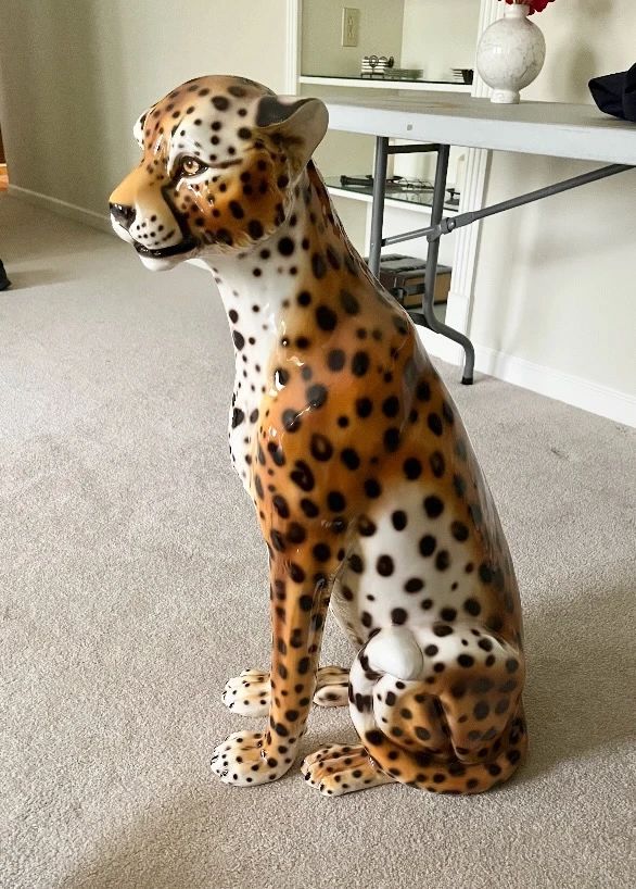 Italian ceramic Cheetah, 1950.