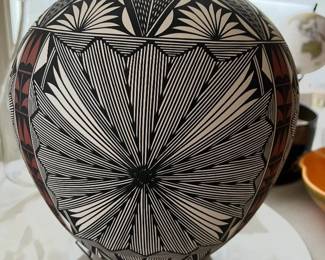 Large Native American pottery vessel