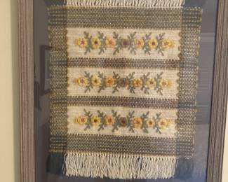 Framed floral weaving