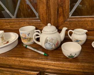 Beatrix Potter miniature dish set