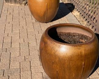 There are 8 of these very large ceramic pots