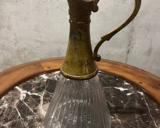 1930’s Art Deco vintage glass carafe $40