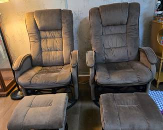 Swivel Rockers with Foot Stools