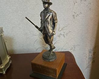 Bronze Soldier on Wood Base