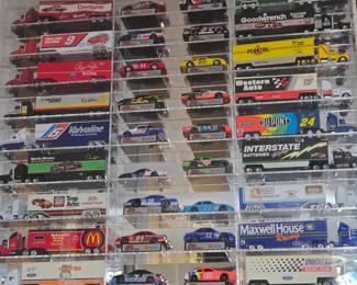 Acrylic Case with Model Car/Trucks.  Sold as it is.