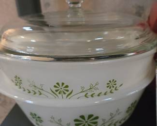 Glasbake 2qt & Deep Pie Dish "Daisy"