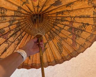Handpainted parasol from Hong Kong