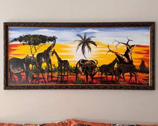 Framed African canvas art