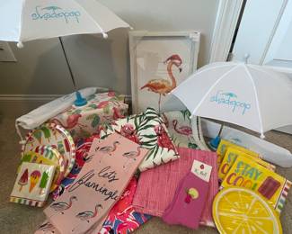 Flamingo party and linens