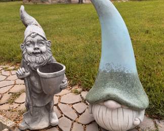 Two garden gnomes. LOT 34