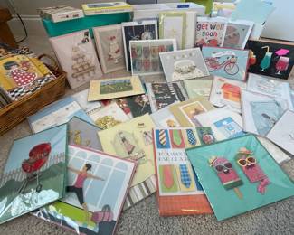 (3) boxes of variety of Handmade all occasion cards, handcraft/ plain card and envelope all of occasion 