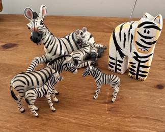 Lot of collectible zebra