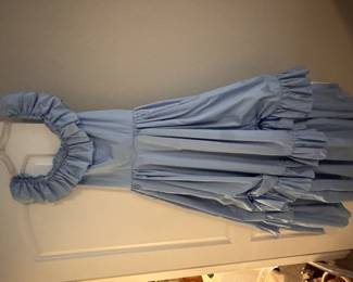 Light blue 70s bridesmaid dress
