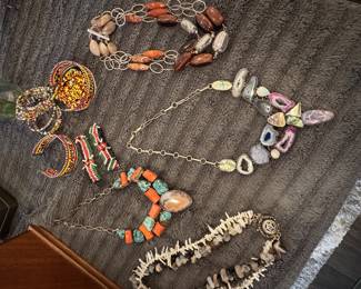 Lot of statement necklaces, some 925 Sterling