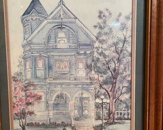 Victorian house print by Ava Freeman