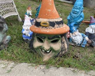 Concrete Witch Outdoor Decor