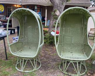 Wicker Egg Outdoor Chairs