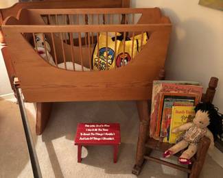 Handmade Cradle and Rocker