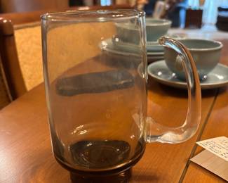 Vintage Smoke Glass Mugs