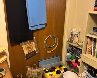 Yarn and Fabric (some vintage fabric)