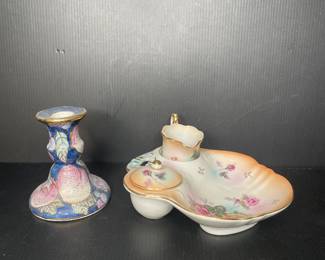 Vintage Toyo candlestick, RS Prussia tea server