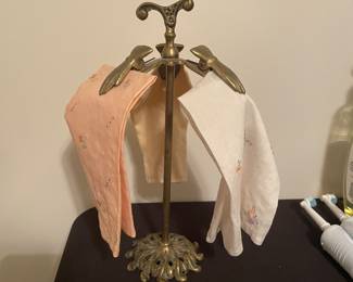 Vintage brass glove stand