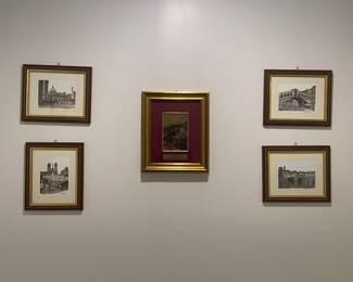 Framed vintage prints signed R Zacharias