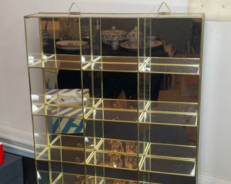 Brass & glass shelf