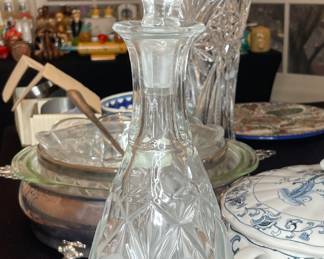 Glas Von Marion Germany crystal decanter vtg