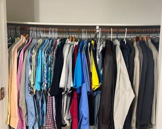 Men’s clothing: suits, dress Size: P2P: Length: Measurements taken lying flat are approximate , polos, jackets