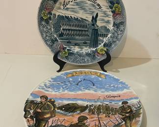 US Air Force Academy & Normandie plates vtg