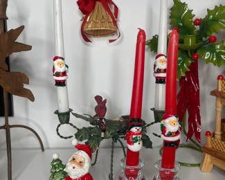 Vintage holiday candles & decor Napco