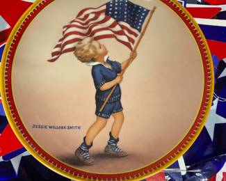 Knowles Fourth Of July Childhood Holiday Memory Plate vtg