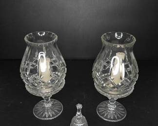 Cut Crystal hurricanes & bell
