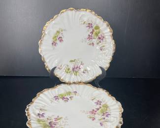 Limoges France floral plates vtg