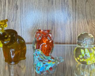 Vintage glass animals