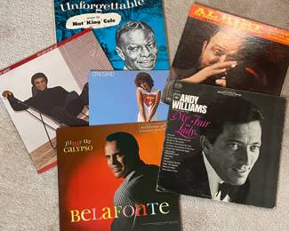 Belafonte, Johnny Mathis, Andy Williams, Nat King Cole, Al Hirt, Streisand