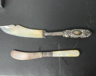 Sterling silver MOP knife set