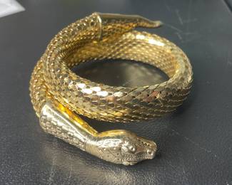 Whiting & Davis mesh snake bracelet vtg