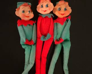 Vintage holiday elf pixie knee-huggers Japan