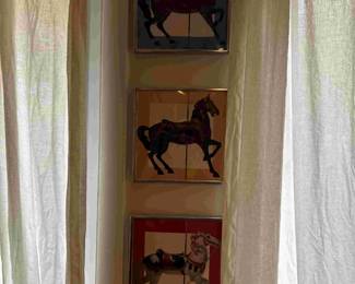 3 Horse Art Pieces