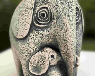 Mother and Baby Elephant Pottery